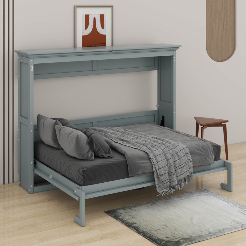 Lit escamotable en bois, peut être plié en armoire