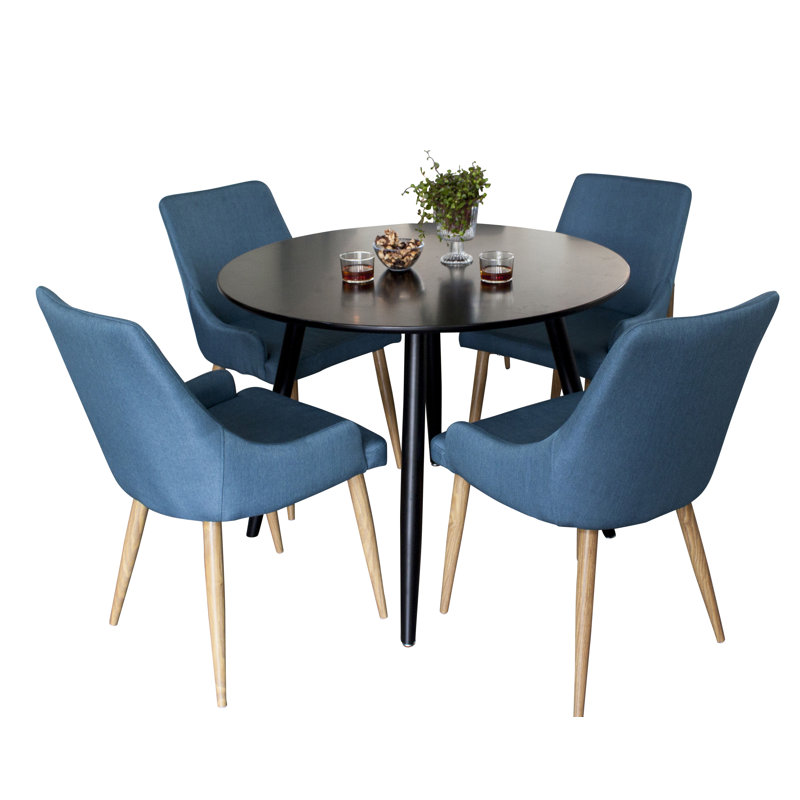 Australe 4 - Person Dining Set, Blue/Oak