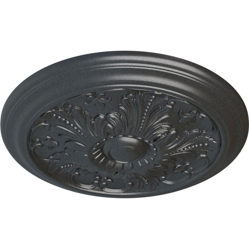 Médaillon de plafond H 16,875 po x l 16,875 po x P 3,5 po Vienna, Étain