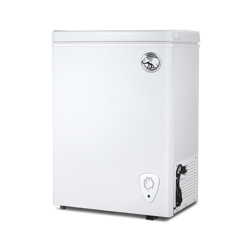 Commercial Cool 1.8 Cu. Ft. Compact Chest Freezer, Textured Finish, Deep Freezer for Frozen Food Storage, Removable Storage Basket, White