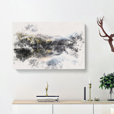 Antholzer See Lake Reflection - Wrapped Canvas