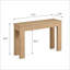 Simple, étroite, console en bois naturel, table d'appoint ultra-mince de 47,3 pouces pour l'entrée, table de rangement multifonctionnelle anti-collision pour les petits appartements