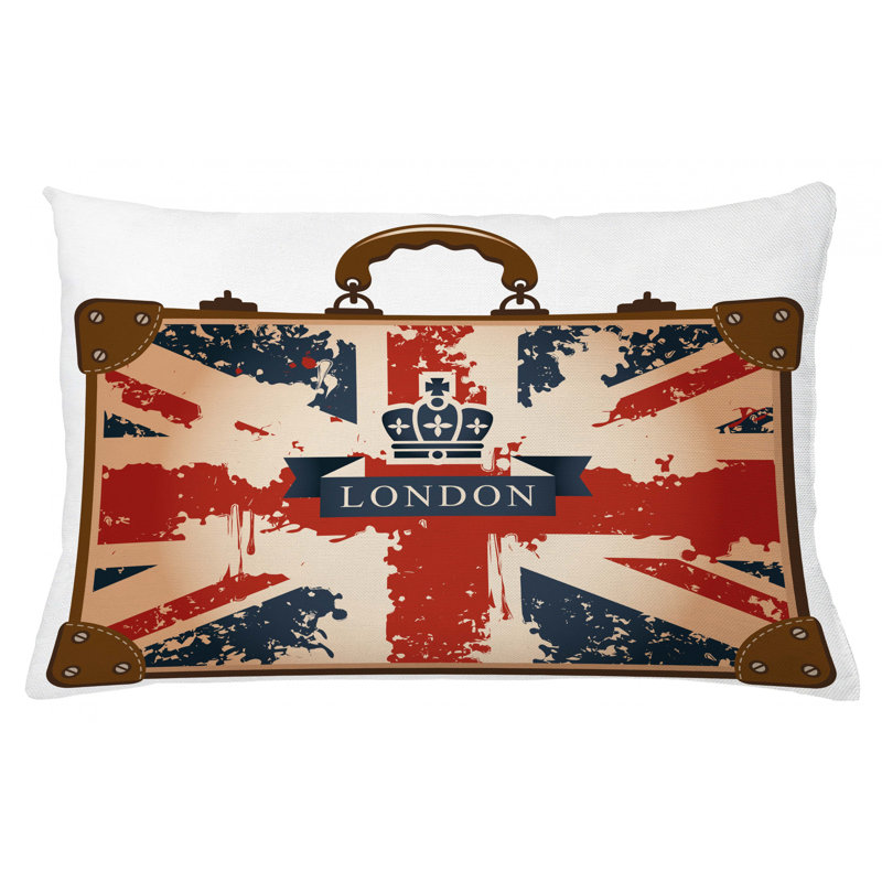 Housse de coussin lombaire intérieur/extérieur union jack, 16 po x 26 po