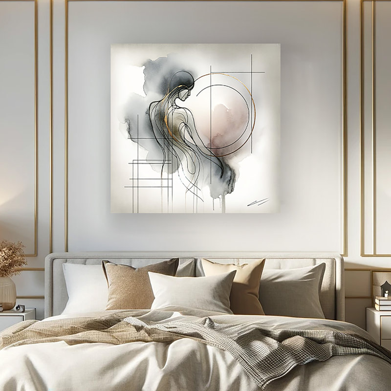 «Elegant Abstract Woman», art mural sur toile tendue, H 30 po x l 30 po x P 1,5 po