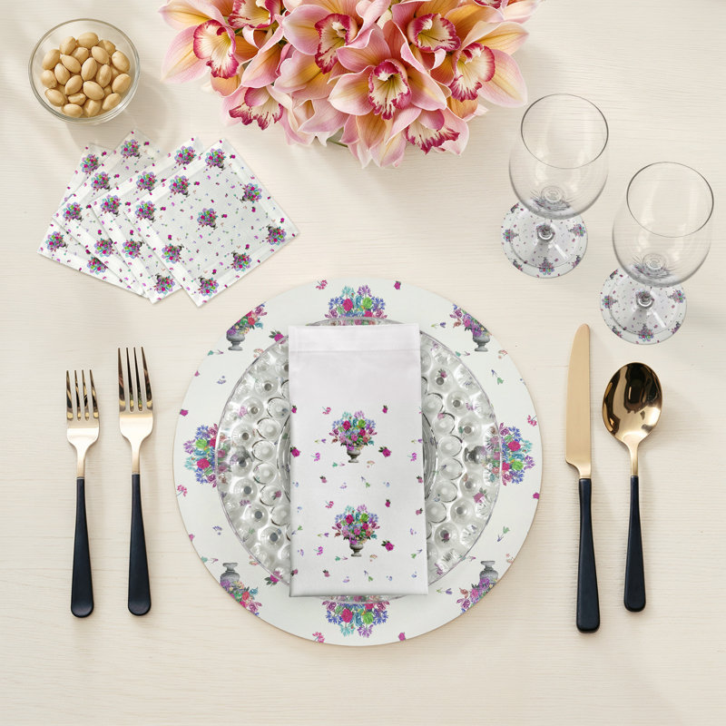 Sous-verres ronds en cuir vegan