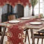 Ensemble de 4 napperons ronds en dentelle dorée rouge Decrum pour décor de table de salle à manger et décorations de Noël