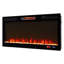 Wrought Studio 48 " W Black Recessed Wall Mounted and Freestanding Electric Fireplace-1016915780