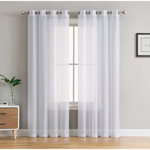 Carmille Semi-Sheer Grommet Curtain Panels (Set of 2) (Set of 2)
