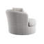 Thamm Upholstered Swivel Chair with Throw Pillows