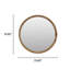 Miroir mural rond en bois avec cadre Mid-Century 35,43 pouces pour salle de bain, chambre à coucher et entrée