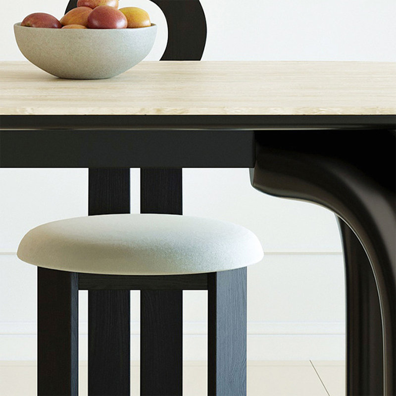 Plateau de table ovale noir en pierre frittée avec table de salle à manger en acier, H 29,53 po x L 62,99 po x l 31,5 po