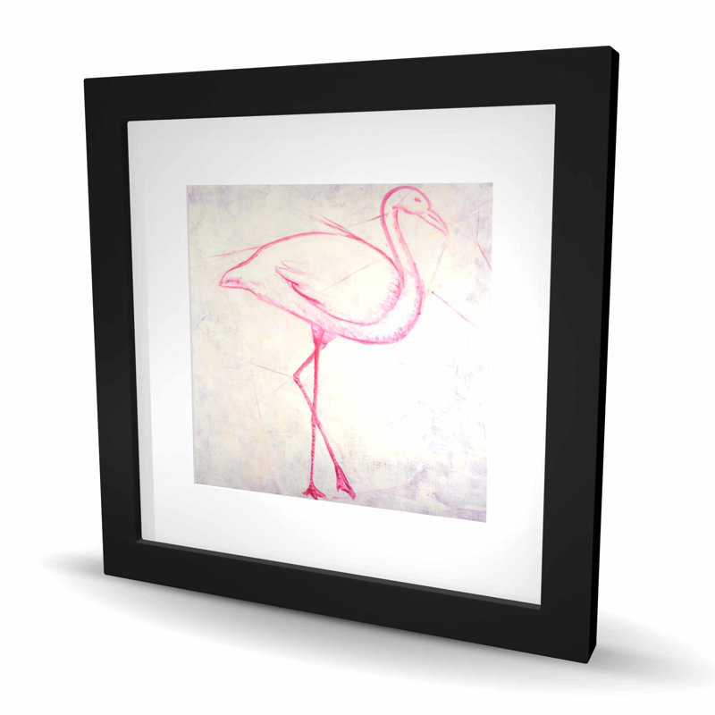 Flamant rose, croquis - oiseau exotique