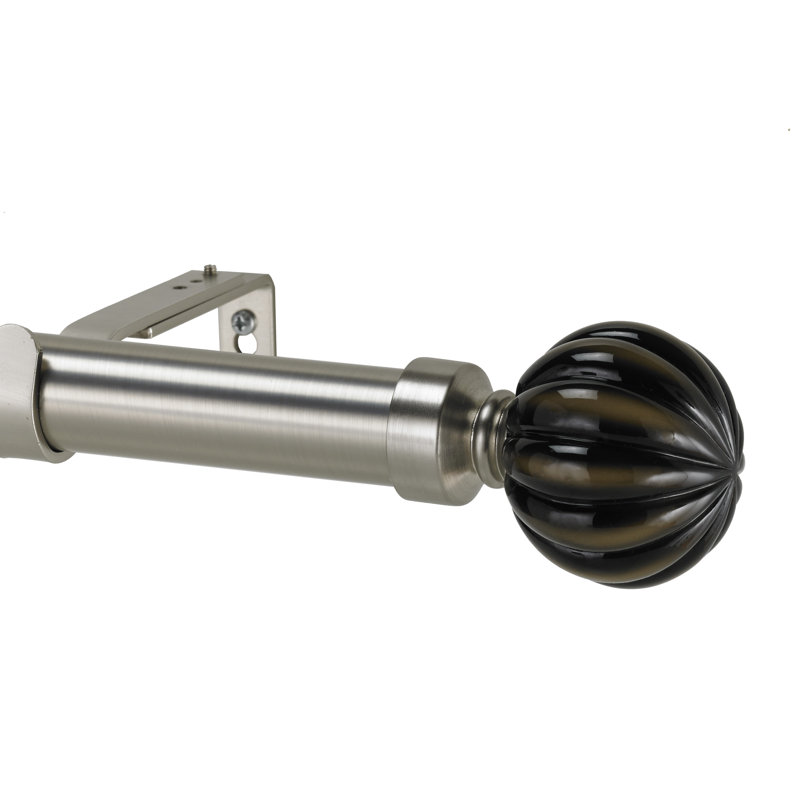 Tringle à rideaux simple 1,13 po Fussell, Inoxydable, H 3 po x l 96 po x P 6 po