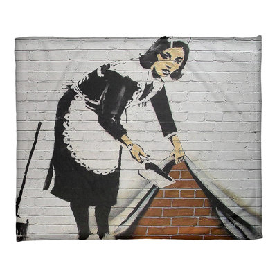 Banksy Sewn Throw Blanket