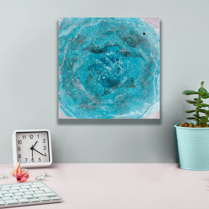 «Aquifer 2» par Alicia Ludwig, art mural sur toile, 12 po x 12 po
