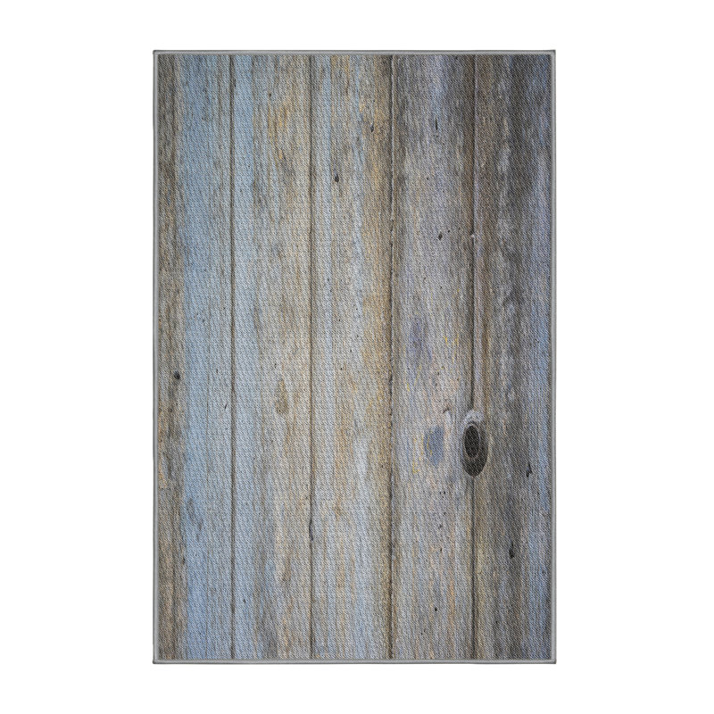 Tapis gris/brun tissé à la machine, Rectangle 2 pi x 3 pi