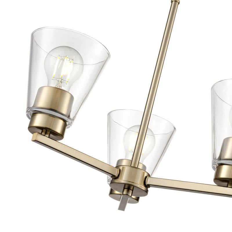 Strayhan 18" 3-Light Chandelier - Modern Gold, Brushed Gold