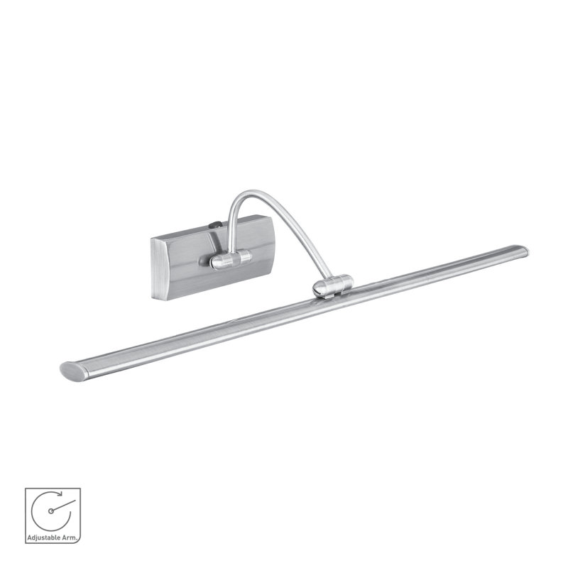 51 -Light Hardwired LED Wall Mount Picture Light, Satin Silver