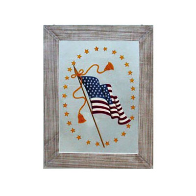 Arlandria Old Glory Painted Americana Window