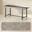Longue table de salle à manger avec grand plateau et pieds en acier, table de cuisine, pour votre maison-129879081