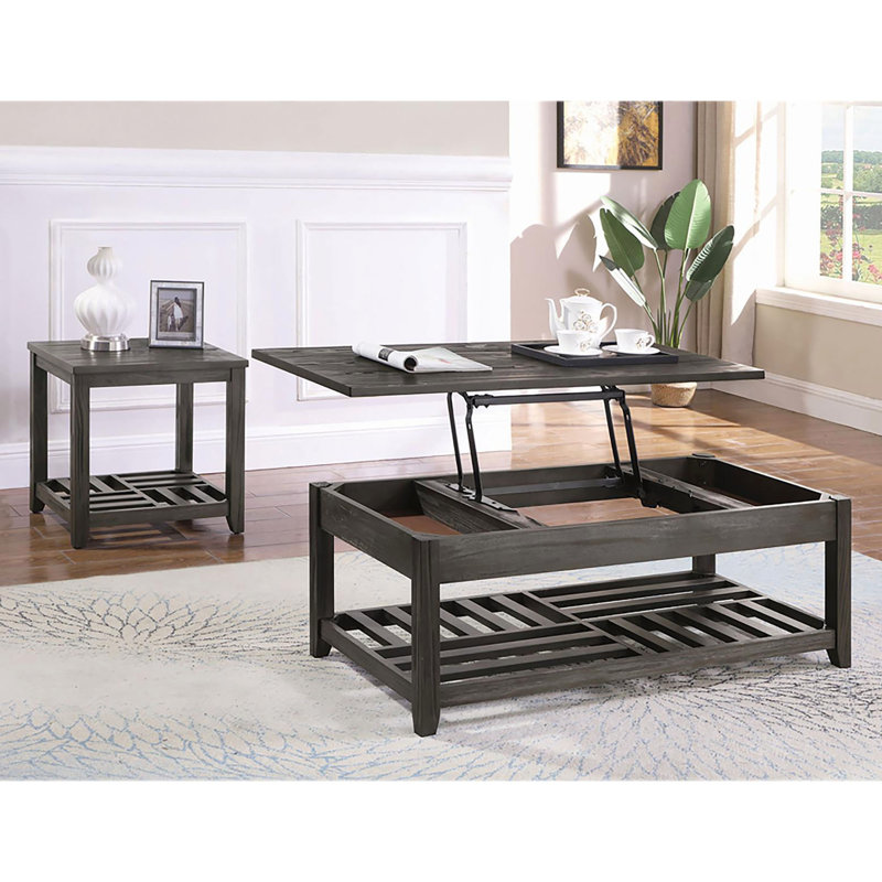Grey Rectangular End Table