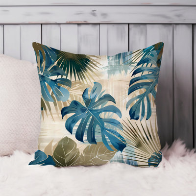 Botanical Botanical Monstera Leaves Tropical Throw Pillow Cover