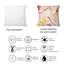 Éléments graphiques rétro en orange et jaune I - Coussin décoratif imprimé moderne-709169176