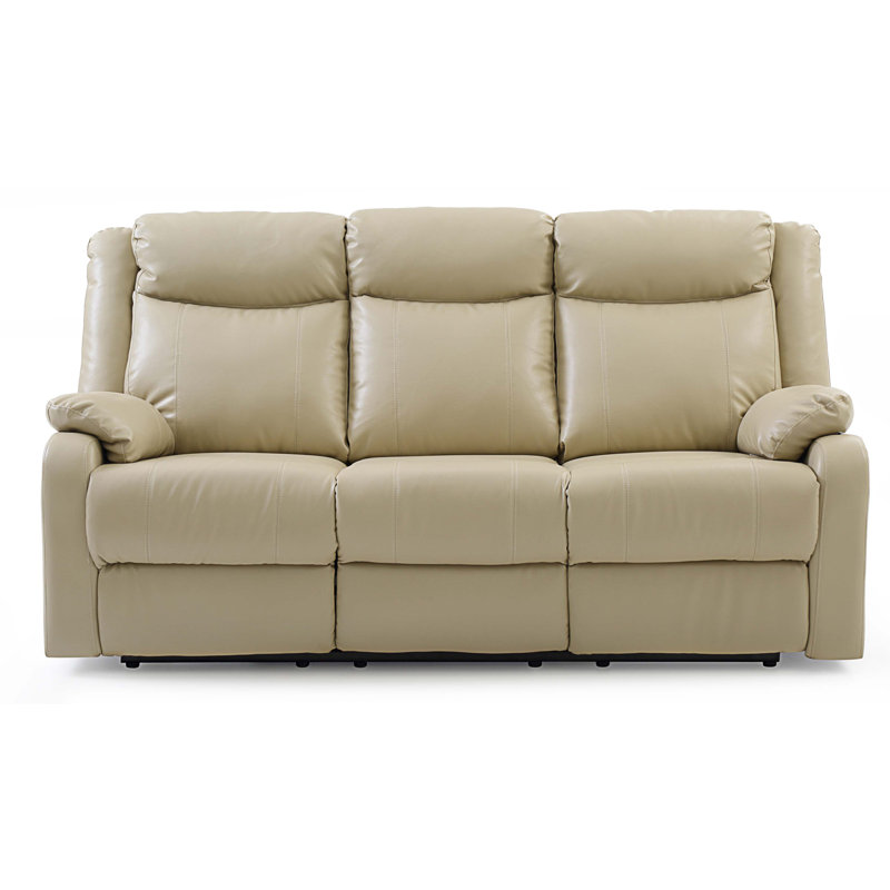 Fauteuil inclinable en cuir Djordi Vegan, Simili cuir brun clair