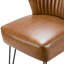 Chaise d'appoint capitonnée en similicuir de 26 po avec base en métal Euclid-59806075