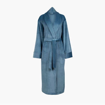 Laperle Women's Velour Robe Plush Lounge Wear with Pockets and Attached Belt