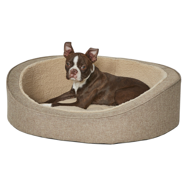 Lit pour animal de compagnie Hudson Midet de luxe pour animaux de compagnie QuietTime, Brun clair