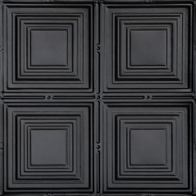 Carreau de plafond en étain de 2 pi x 2 pi Cubism