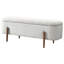 Ivory Boucle Storage Bench