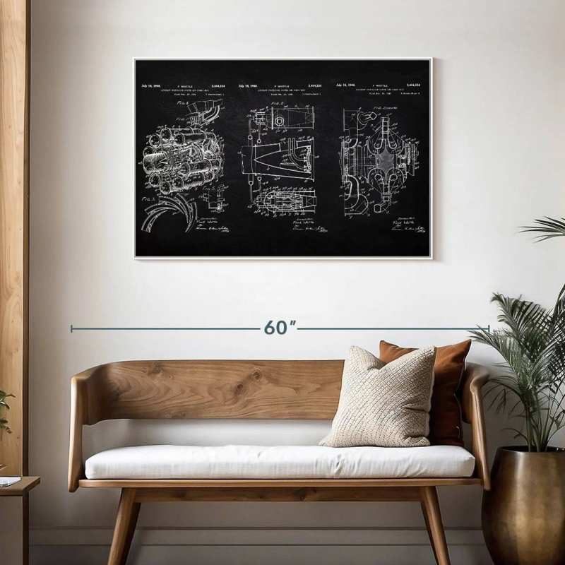 Système de propulsion d'aéronef et unité de puissance, Cadre flottant blanc, 43 po x 29 po
