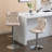 Swivel Velvet Bar Stools Set of 2, Adjustable Height 25-33 Inch, Upholstered Seat with Tufted Back and Chrome Base – Beige-873871114