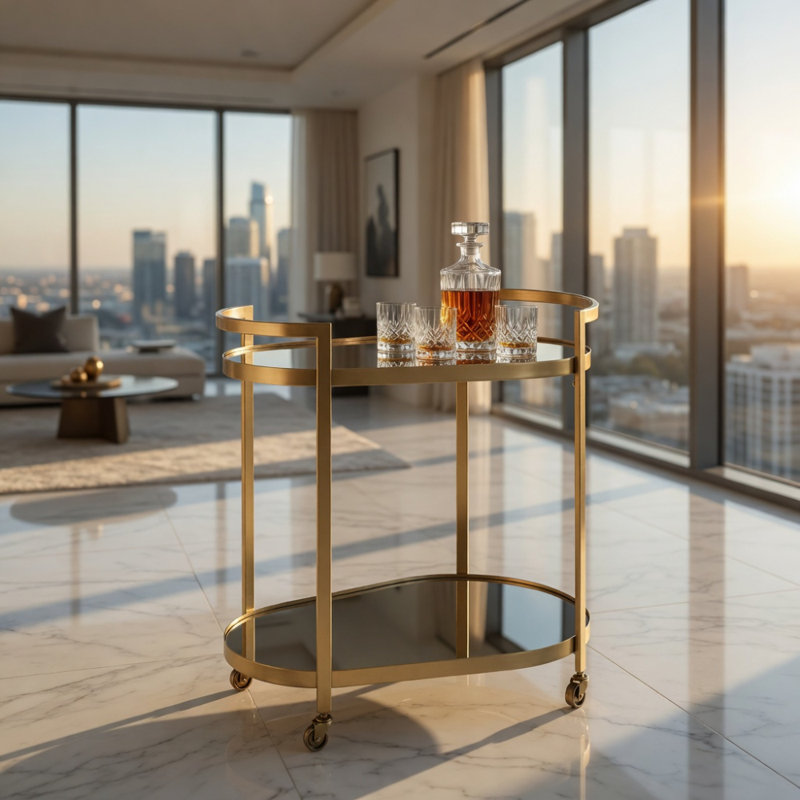 "Cosmo Bar Cart | Gold "