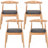 Weave Dining Chairs Set of 2, Mid-Century Modern Kitchen Chair with Solid Oak Frame & Handwoven Seat for Living Dining Room-2078615942-2078615944