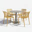 4 - Person Steel Dining Set-1315590123