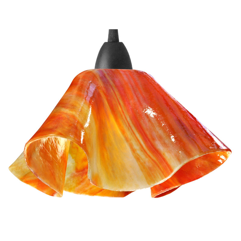 Luminaire suspendu géométrique unique à 1 lumière Amergin, Grand, Nickel, Zinnia