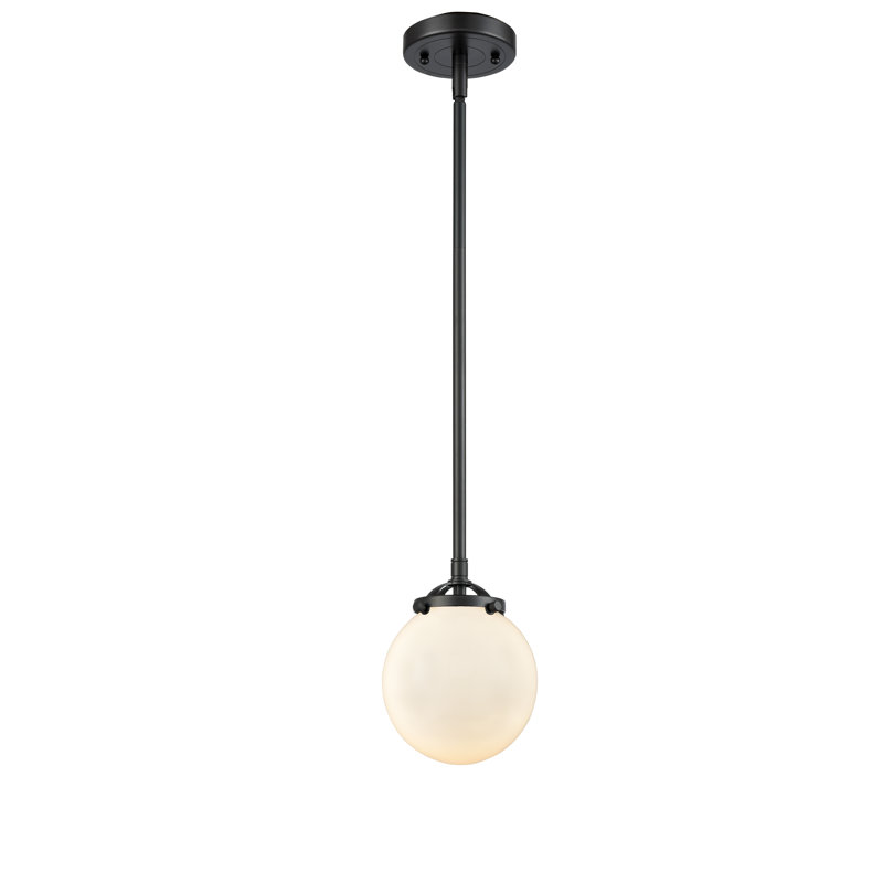 Clementina 1 - Light Single Pendant, Matte White, No Bulb Included, Oil Rubbed Bronze