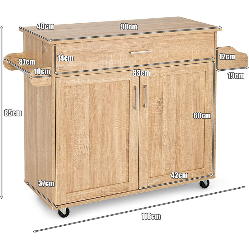 Wood Kitchen Trolley