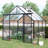 8X6FT-Black Double Door Polycarbonate Greenhouse-119140041-119140042