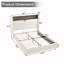 Wing-Back Platform Bed With Headboard Shelf-1002314035-1002314031