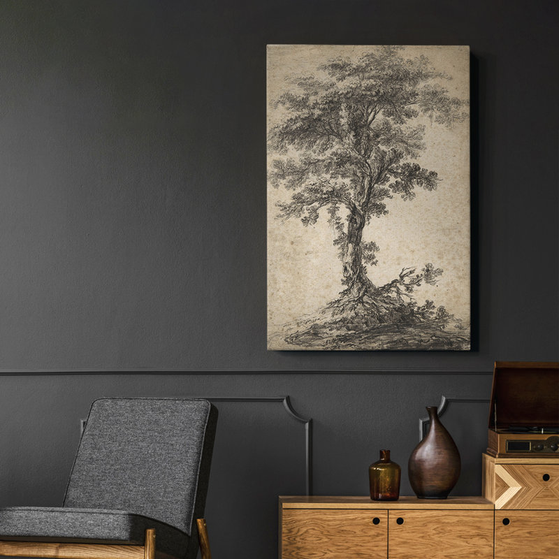 Croquis rétro C III, reproduction sur toile, H 13 po x l 9 po