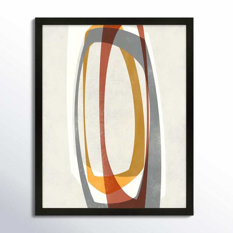 Orbit 4 Painting by Jacques Pilon, 25" H x 20" W, Black Framed