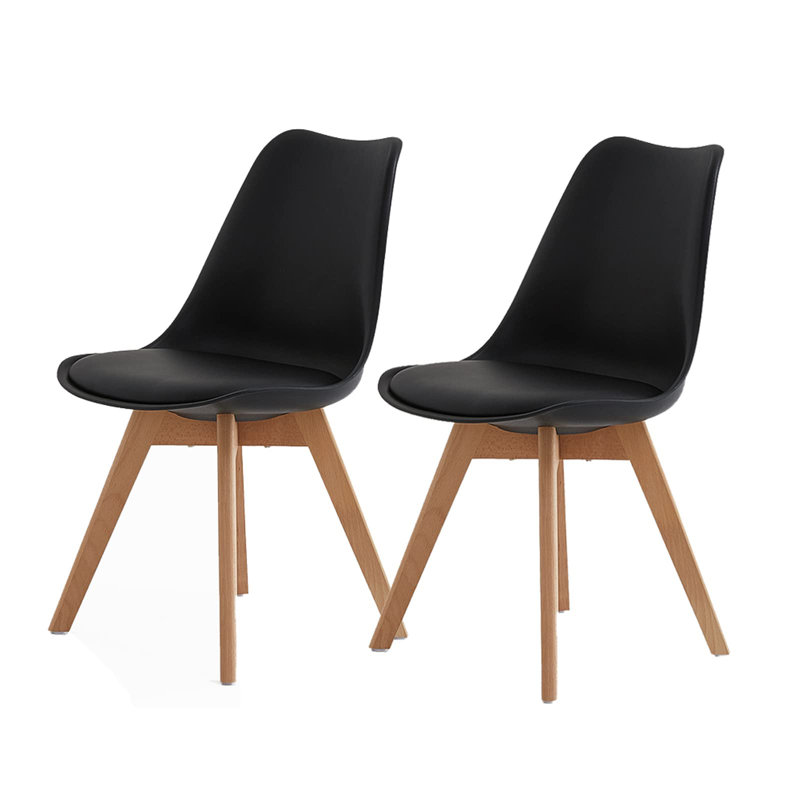 Rafe Upholstered Side Chair, Black, 4