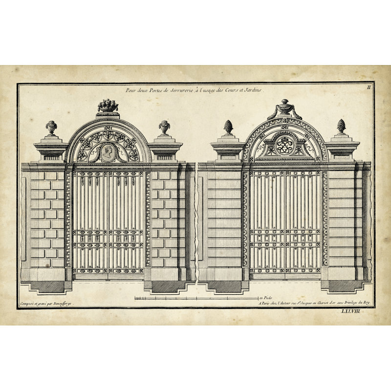 Neufforge Gate I by Neufforge - Wrapped Canvas Art Print, 20cm H x 30cm W