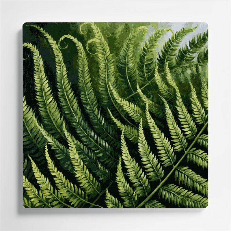 Art mural en métal Botanical Christmas Fern
