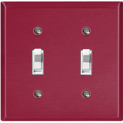 Couvercle de prise de plaque d'interrupteur en métal (brun simple - bascule simple)