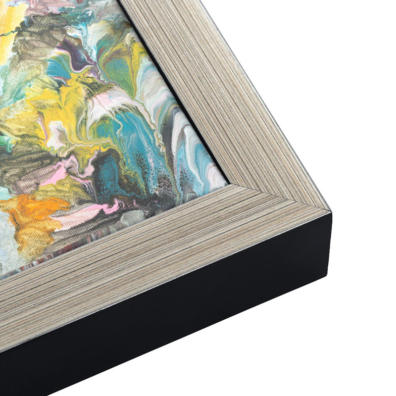 Cadre photo en bois massif Ferudun, Argent, 12 po x 16 po